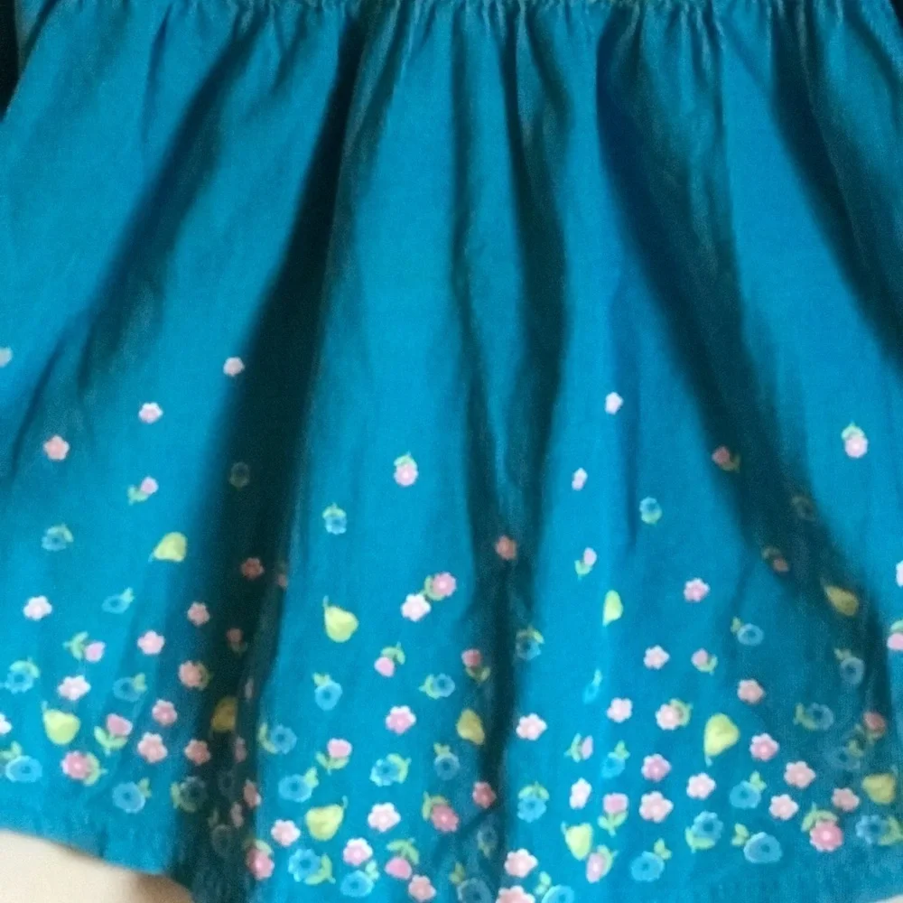 1980’sVintage Toddler Swiss Flower appliqué dress
